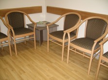 Manuela Timber Frame Waiting Room Chairs. Any Fabric Colour